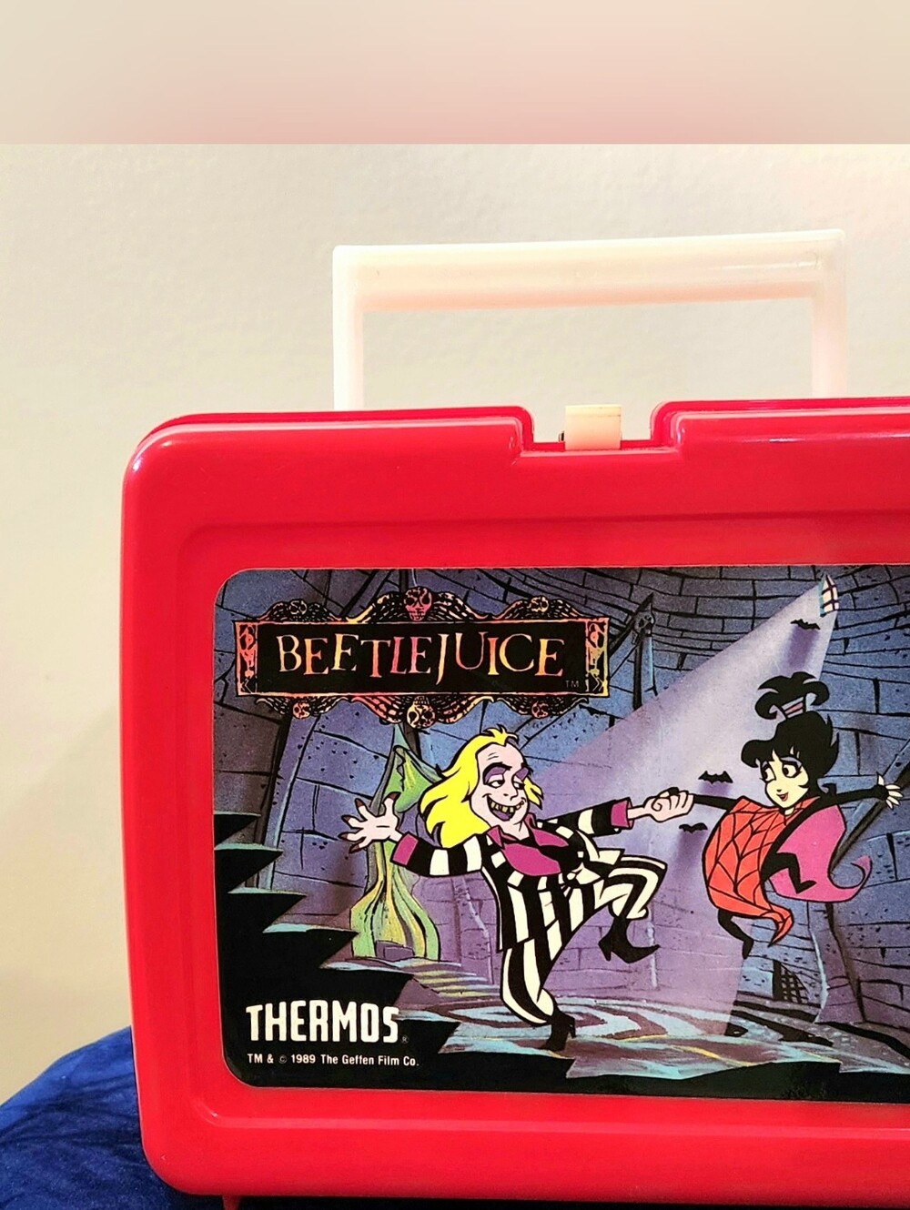 Vintage 1989 Beetlejuice Thermos Lunch Box + Thermos
